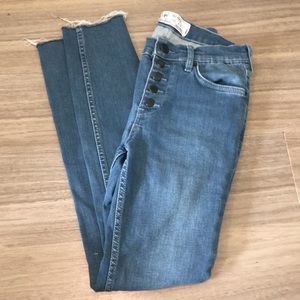 Free people button front jeans
